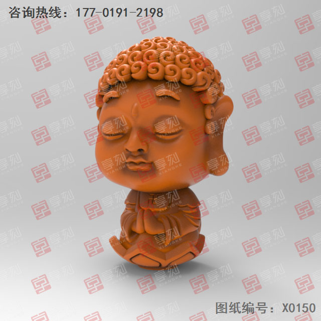 立體BB佛祖擺件電腦精雕圖_玉石雕刻機廠家