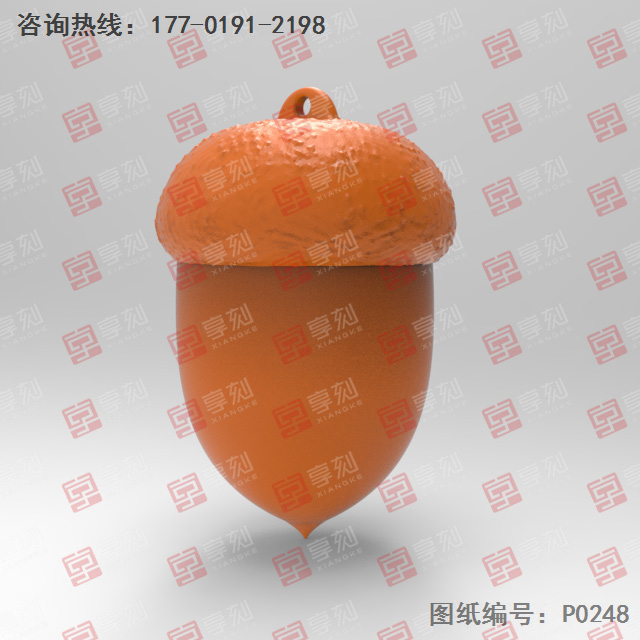 立體橡子吊墜電腦雕刻精雕圖紙_五軸雕刻機(jī)廠(chǎng)家