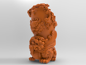 貔貅擺件3D模型精雕圖_五軸雕刻機(jī)廠家