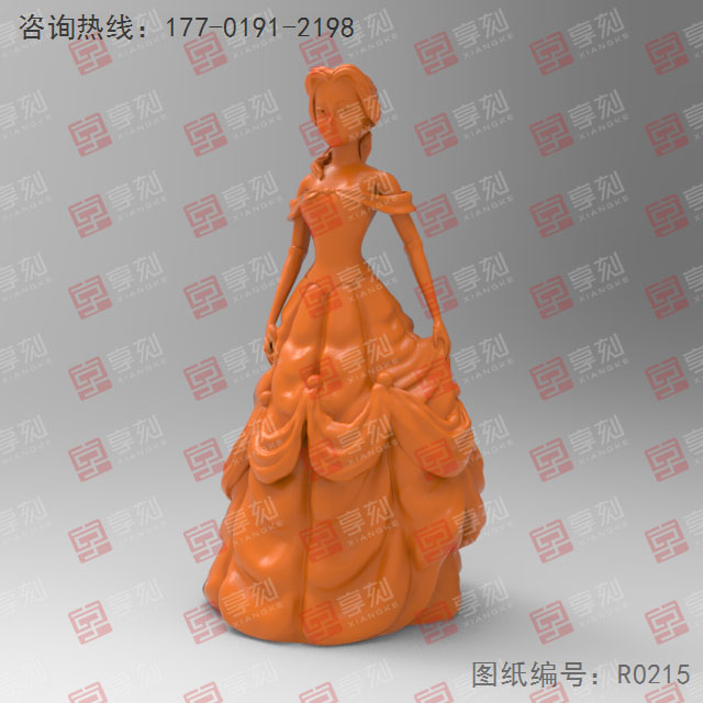 白雪公主人物3d立體模型圖紙_五軸雕刻機(jī)廠家