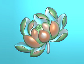 蓮花花件電腦精雕圖紙_五軸雕刻機(jī)廠家