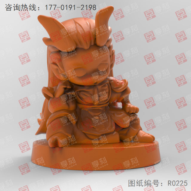 Q版敖光立體擺件3d打印模型STL 享刻五軸雕刻機(jī)