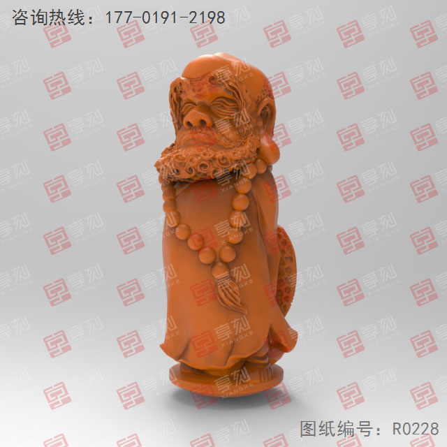 達(dá)摩人物3d模型圖STL雕刻精雕_享刻五軸雕刻機(jī)