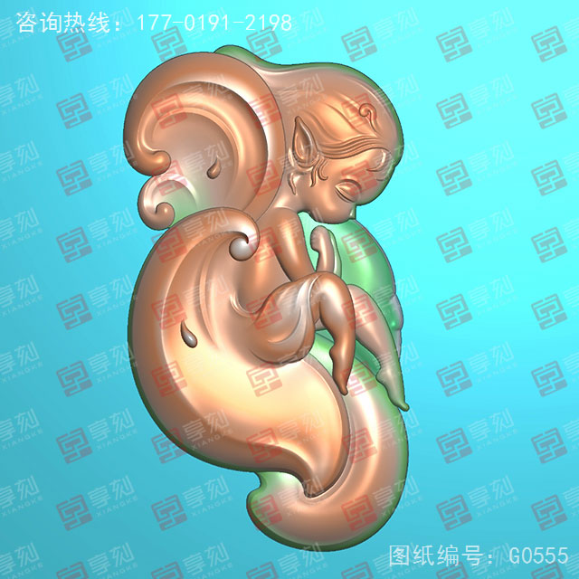 蝴蝶仙子玉器玉石電腦精雕圖_玉石雕刻機(jī)廠(chǎng)家
