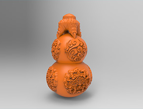 立體魔爪葫蘆3d雕刻模型圖紙_享刻五軸雕