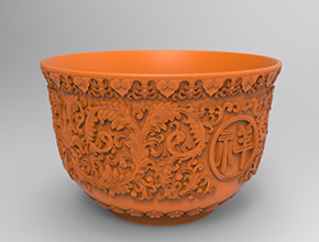 玉石玻璃碗3d雕刻模型圖紙_享刻五軸雕刻