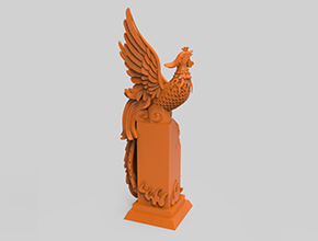 鳳凰雕塑玉石3d模型圖stl_享刻五軸雕刻機(jī)