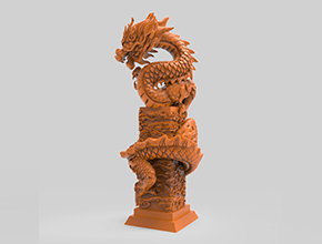 龍立體擺件雕刻3d模型圖stl_享刻五軸雕刻