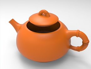 竹節(jié)茶壺工藝品3d模型圖stl_享刻五軸雕刻